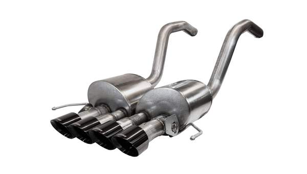 Corsa Performance Corvette 2.75 Inch Axle-Back w Dual Mode NPP Dual Rear Exit with Quad 4.5 inch Black Pro-Series Tips (14777BLK)