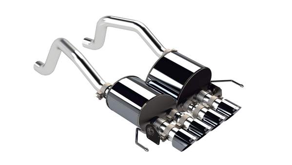 Corsa Performance Corvette 2.75 Inch Axle-Back w Dual Mode NPP Dual Rear Exit with Quad 4.5 inch Black Pro-Series Tips (14777BLK)