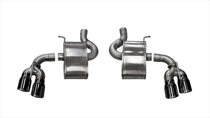 Corsa Performance 2.75 Inch Axle-Back Xtreme Dual Exhaust 4.0 Inch Black Tips 16-19 Camaro SS/17-18 Camaro ZL1 6.2L V8 Stainless Steel (14784BLK)