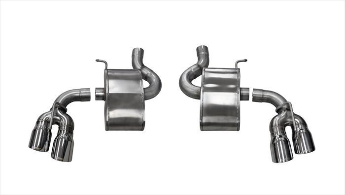 Corsa Performance 2.75 Inch Axle-Back Sport Dual Exhaust 4.0 Inch Polished Tips 16-19 Chevy Camaro SS/17-18 Camaro ZL1 6.2L V8 Stainless Steel (14786)