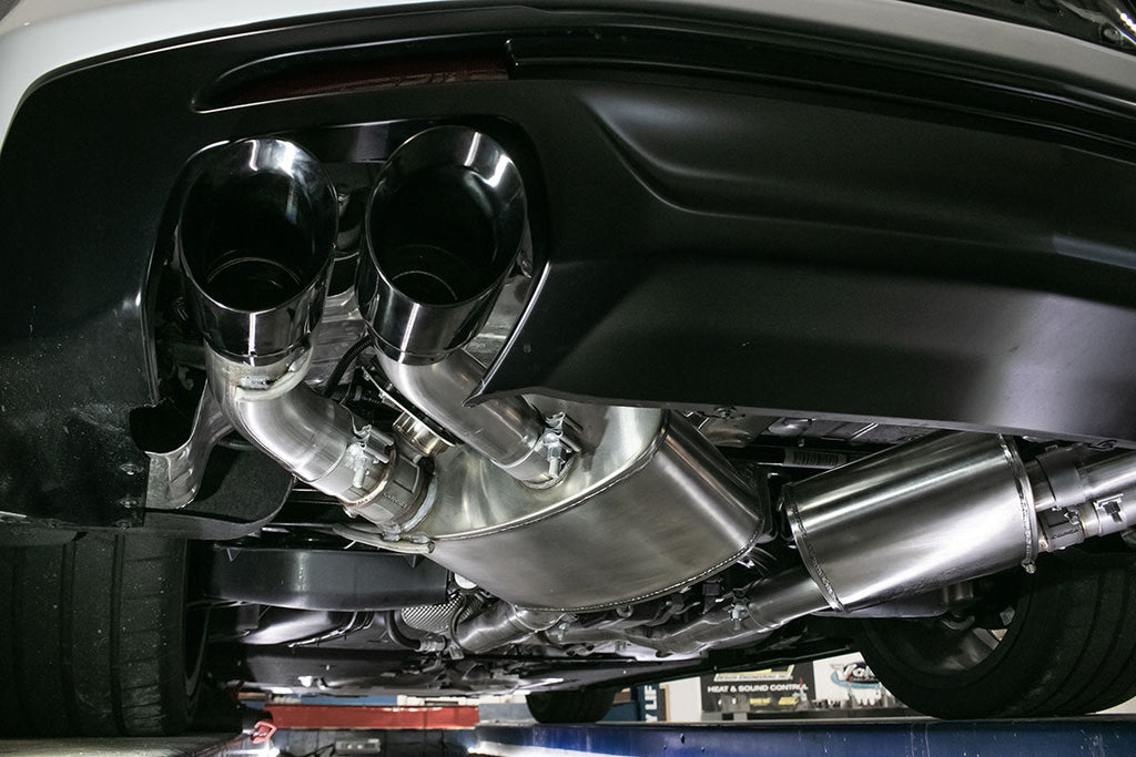 Corsa Performance 2.75 Inch Axle-Back Exhaust with Dual Mode NPP; Dual Rear Exit with Twin 4.0 Inch Pro Series Tips 16-24 Chevrolet Camaro (14789)