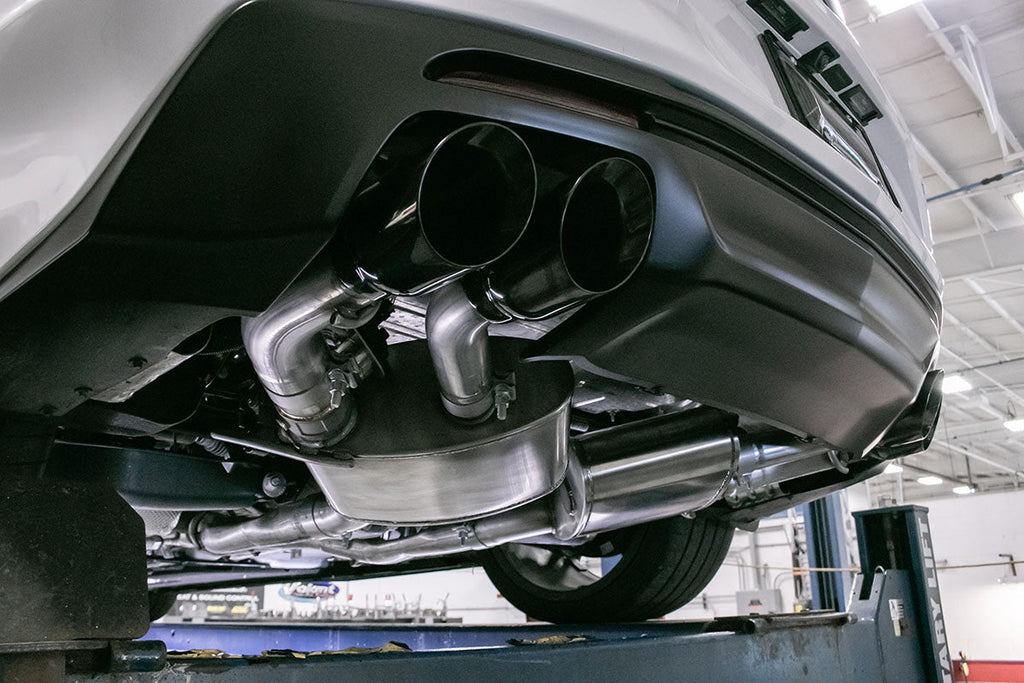 Corsa Performance 2.75 Inch Axle-Back Exhaust with Dual Mode NPP; Dual Rear Exit with Twin 4.0 Inch Pro Series Tips 16-24 Chevrolet Camaro (14789)