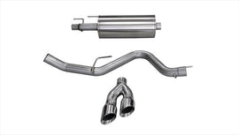 Corsa Performance 3.0 Inch Cat-Back Sport Single Side Exit Exhaust 4.0 Inch Polished Tips 15-Present Ford F150 EcoBoost 3.5L V6 T/2.7L T SuperCab/SuperCrew 145/156.8/163.7 Inch WB Stainless Steel (14836)