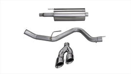 Corsa Performance 3.0 Inch Cat-Back Sport Single Side Exit Exhaust 4.0 Inch Polished Tips 15-Present Ford F150 5.0L V8 SuperCab/SuperCrew 145/156.8/163.7 Inch WB Stainless Steel (14837)