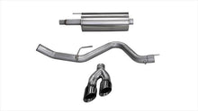 Load image into Gallery viewer, Corsa Performance 3.0 Inch Cat-Back Sport Single Side Exit Exhaust 4.0 Inch Black Tips 15-Present Ford F150 5.0L V8 SuperCab/SuperCrew 145/156.8/163.7 Inch WB Stainless Steel (14837BLK)