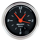 AutoMeter Designer Black 2-1/16in Analog 12 Hour Clock (1484)