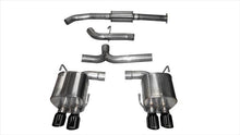Load image into Gallery viewer, Corsa Performance 3.0 Inch Cat-Back Sport Dual Rear Exhaust 3.5 Inch Black Tips 15-Present Subaru WRX/WRX STI 2.0L/2.5L Turbo Stainless Steel (14857BLK)