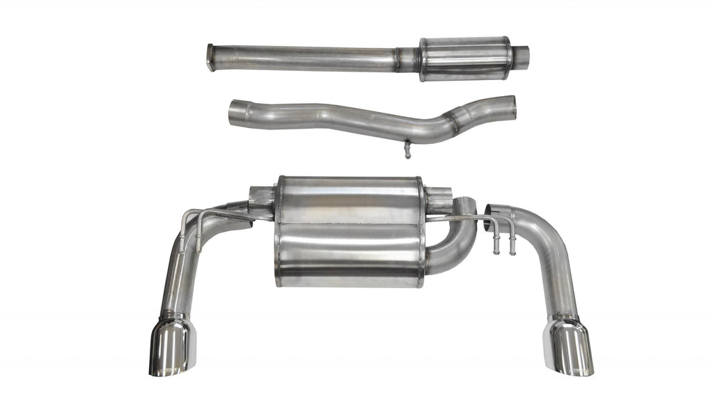 Corsa Performance 3.0 Inch Cat-Back Sport Dual Rear Exhaust 4.5 Inch Polished Tips 08-15 Mitsubishi Evolution X Sedan GSR Manual/MR Auto 2.0L Stainless Steel (14858)