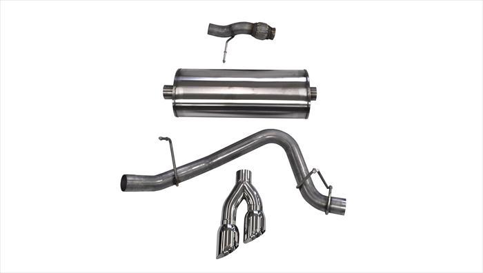 Corsa Performance 3.0 Inch Cat-Back Sport Single Side Exhaust 4.0 Inch Polished Tips 15-Present Chevy Tahoe/GMC Yukon 1500 5.3L V8 Stainless Steel (14859)