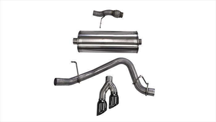 Corsa Performance 3.0 Inch Cat-Back Sport Single Side Exhaust 4.0 Inch Black Tips 15-Present Chevy Tahoe/GMC Yukon 1500 5.3L V8 Stainless Steel (14859BLK)