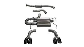 Corsa Performance 3.0 Inch Cat-Back Sport Dual Rear Exhaust 3.5 Inch Black Tips 08-14 Subaru Impreza STI/WRX Hatchback 2.5L Turbo Stainless Steel (14862BLK)