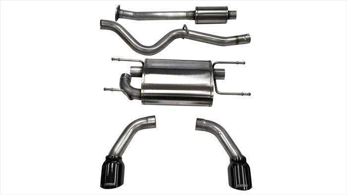 Corsa Performance 2.5 Inch Cat-Back Sport Dual Rear Exhaust 4.5 Inch Black Tips 12-Pres Subaru BRZ/Toyota 86 12-16 Scion FR-S Coupe 2.0L Stainless Steel (14864BLK)