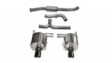 Load image into Gallery viewer, Corsa Performance 3.0 Inch Cat-Back Sport Dual Rear Exhaust 4.0 Inch Black Tips 08-10 Subaru Impreza WRX Sedan Manual Trans 2.5L Turbo Stainless Steel (14865BLK)