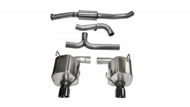 Corsa Performance 3.0 Inch Cat-Back Sport Dual Rear Exhaust 4.0 Inch Black Tips 08-10 Subaru Impreza WRX Sedan Manual Trans 2.5L Turbo Stainless Steel (14865BLK)