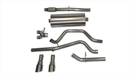 Corsa Performance 3.0 Inch Cat-Back Sport Dual Rear Exit Exhaust 4.0 Inch Polished Tips 14-Present Silverado/Sierra/Denali Crew Cab/Standard Bed 5.3L V8 153.0 Inch WB Stainless Steel (14870)
