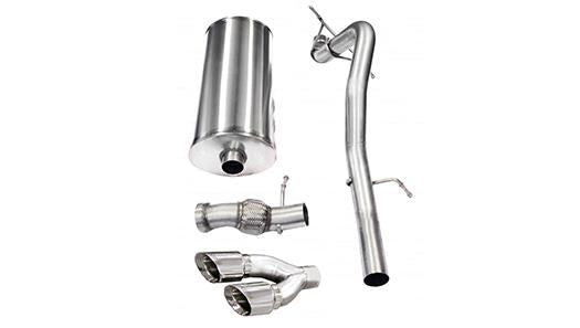 Corsa Performance 3.0 Inch Cat-Back Sport Single Side Exhaust 4.0 Inch Polished Tips 11-14 Cadillac Escalade/GMC Yukon Denali 6.2L V8 Stainless Steel (14878)