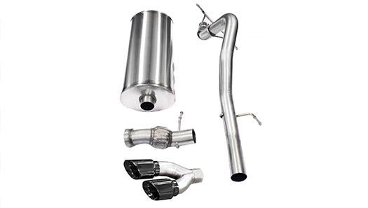 Corsa Performance 3.0 Inch Cat-Back Sport Single Side Exhaust 4.0 Inch Black Tips 11-14 Cadillac Escalade/GMC Yukon Denali 6.2L V8 Stainless Steel (14878BLK)