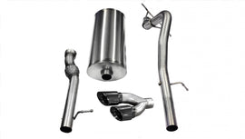 Corsa Performance 3.0 Inch Cat-Back Single Side Exit with Twin 4.0 Inch Black PVD Pro-Series Tips (14883BLK)