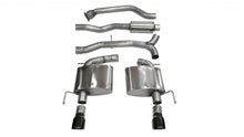 Load image into Gallery viewer, Corsa Performance 3.0 Inch Cat-Back Sport Dual Rear Exit Exhaust 4.0 Inch Black Tips 13-19 Cadillac ATS Sedan/Coupe Auto Trans 2.0L Turbo Stainless Steel (14888BLK)