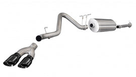 Corsa Performance 3.0 Inch Cat-Back Single Side Exit with Twin 4.0 Inch Black PVD Pro-Series Tips (14890BLK)