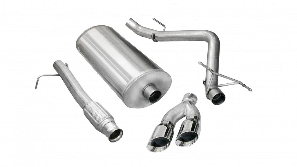 Corsa Performance 3.0 Inch Cat-Back Sport Single Side Exit Exhaust 4.0 Inch Polished Tips 09-13 Silverado/Sierra 1500 Reg Cab/Long Bed/Ext Cab/Short Bed 4.8L/5.3L V8 133.0 Inch WB Stainless Steel (14900)