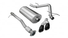 Load image into Gallery viewer, Corsa Performance 3.0 Inch Cat-Back Sport Single Side Exit Exhaust 4.0 Inch Black Tips 09 Silverado/Sierra 1500 Ext Cab/Standard Bed/Crew Cab/Short Bed 4.8L/5.3L/6.0L V8 143.5 Inch WB Stainless Steel (14904BLK)