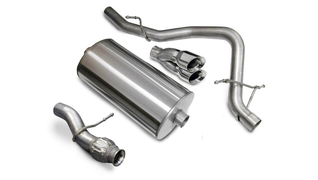Corsa Performance 3.0 Inch Cat-Back Sport Single Rear Exit Exhaust 4.0 Inch Polished Tips 09-14 Chevy Tahoe/GMC Yukon 5.3L V8 Stainless Steel (14912)