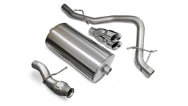 Corsa Performance 3.0 Inch Cat-Back Sport Single Rear Exit Exhaust 4.0 Inch Polished Tips 09-14 Chevy Tahoe/GMC Yukon 5.3L V8 Stainless Steel (14912)