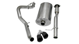 Corsa Performance 3.0 Inch Cat-Back Sport Single Side Exit Exhaust 4.0 Inch Black Tips 09-13 Avalanche/09-14 Suburban/Yukon XL 5.3L/6.0L V8 Stainless Steel (14914BLK)