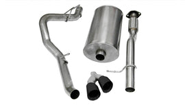 Corsa Performance 3.0 Inch Cat-Back Single Side Exit with Twin 4.0 Inch Black PVD Pro-Series Tips (14915BLK)