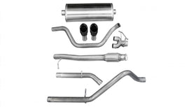 Corsa Performance 3.0 Inch Cat-Back Dual Rear Exit with Single 4.0 Inch Black PVD Pro-Series Tips (14923BLK)