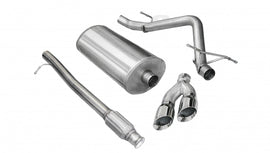 Corsa Performance 3.0 Inch Cat-Back Sport Single Side Exit Exhaust 4.0 Inch Polished Tips 10-13 Silverado/Sierra 1500 Crew Cab/Short Bed/Extended Cab/Standard Bed 4.8L/5.3L/6.0L V8 143.5 Inch WB Stainless Steel (14925)