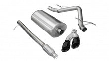 Load image into Gallery viewer, Corsa Performance 3.0 Inch Cat-Back Sport Single Side Exit Exhaust 4.0 Inch Black Tips 10-13 Silverado/Sierra 1500 Crew Cab/Short Bed/Extended Cab/Standard Bed 4.8L/5.3L/6.0L V8 143.5 Inch WB Stainless Steel (14925BLK)