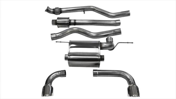Corsa Performance 3.0 Inch Cat-Back Touring Dual Rear Exit Exhaust 3.5 Inch Polished Tips 12-18 BMW 335i F30 Sedan AWD Stainless Steel (14938)