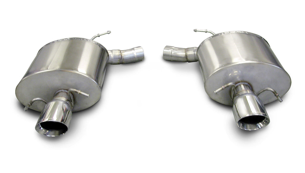 Corsa Performance 2.5 Inch Axle-Back Touring Dual Exhaust 4.0 Inch Polished Tips 09-14 Cadillac CTS-V Sedan 6.2L V8 Stainless Steel (14940)