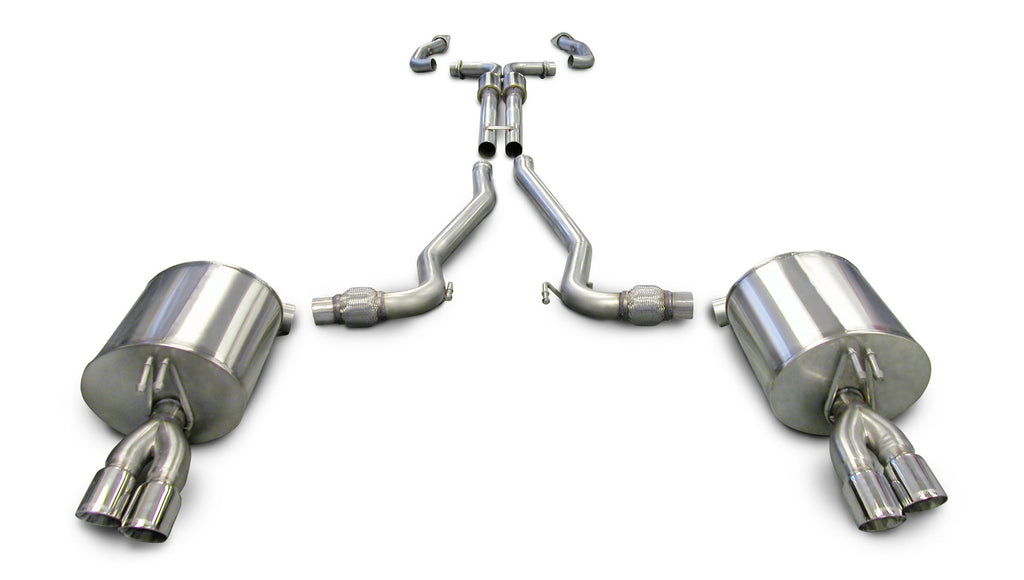 Corsa Performance 2.5 Inch Cat-Back Plus X-Pipe Sport Exhaust Dual Rear Exit 3.0 Inch Polished Tips 08-09 Pontiac G8 GXP/GT 6.0L/6.2L V8 Stainless Steel (14950)