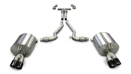 Corsa Performance 2.5 Inch Cat-Back Plus X-Pipe Sport Exhaust Dual Rear Exit 3.0 Inch Black Tips 08-09 Pontiac G8 GXP/GT 6.0L/6.2L V8 Stainless Steel (14950BLK)