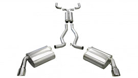 Corsa Performance 2.5 Inch Cat-Back Plus X-Pipe Sport Exhaust Dual Rear Exit 4.0 Inch Polished Tips 10-15 Chevrolet Camaro SS Coupe Auto Trans 6.2L V8 Stainless Steel (14952)