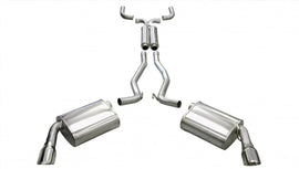 Corsa Performance 2.5 Inch Cat-Back Plus X-Pipe Sport Exhaust Dual Rear Exit 4.0 Inch Polished Tips 10-15 Chevrolet Camaro RS Coupe/Convertible 3.6L V6 Stainless Steel (14953)