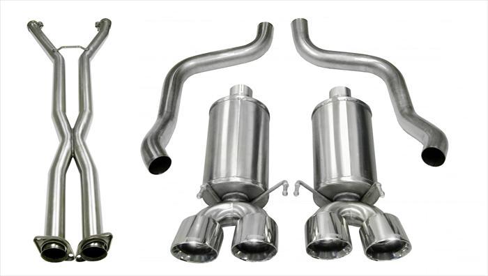 Corsa Performance 2.5 Inch Cat-Back Dual Rear Exit with Twin 4.0 Inch Polished Pro-Series Tips (14959CB)