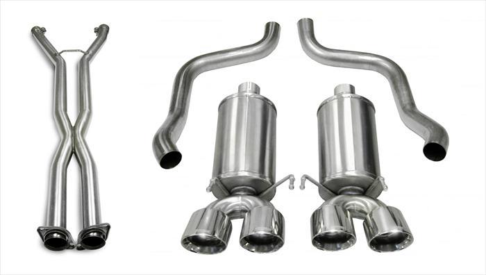 Corsa Performance 2.5 Inch Cat-Back Dual Rear Exit with Twin 4.0 Inch Polished Pro-Series Tips (14960CB4)