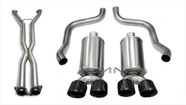 Corsa Performance 2.5 Inch Cat-Back Dual Rear Exit with Twin 4.0 Inch Black PVD Pro-Series Tips (14960CB4BLK)