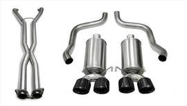 Corsa Performance 2.5 Inch Cat-Back Dual Rear Exit with Twin 4.0 Inch Black PVD Pro-Series Tips (14960CB6BLK)