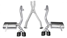 Corsa Performance Corvette 2.5 Inch Cat-Back Dual Rear Exit with Twin 4.0 Inch Black PVD Pro-Series Tips Xtreme Sound 97-04 Corvette 5.7 Liter (14962BLK)