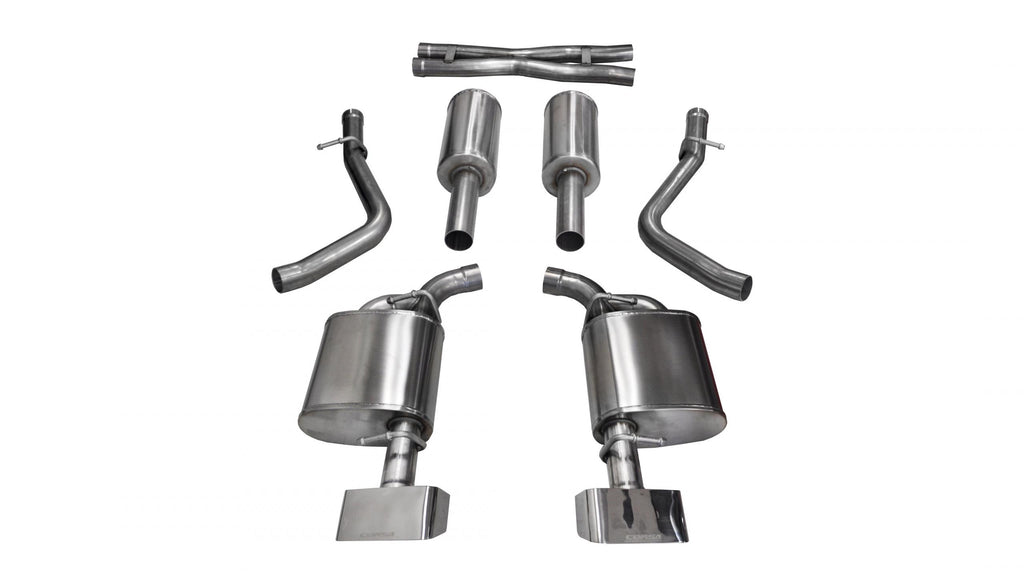 Corsa Performance 2.5 Inch Cat-Back Xtreme Dual Rear Exit Exhaust GTX2 Polished Tips 15-16 Dodge Challenger R/T 5.7L V8 Stainless Steel (14975)