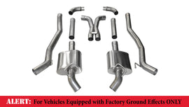 Corsa Performance 3.0 Inch Cat-Back Plus X-Pipe Xtreme Exhaust Dual Rear Exit No Tips 10-13 Chevrolet Camaro SS Coupe Manual Trans 6.2L V8 Stainless Steel (14976)
