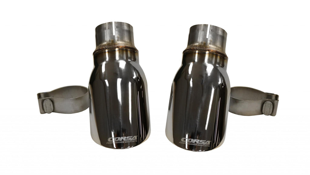 Corsa Performance Two Single 4.0 Inch Polished Tip (Clamp Included) Single Rear Exit For Dodge Charger Exhaust Only Stainless Steel (14977)