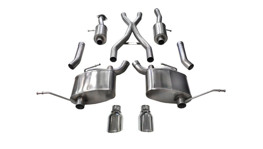 Corsa Performance 2.5 Inch Cat-Back Dual Rear Exit with Single 4.5 Inch Polished Pro-Series Tips 11-21 Jeep Grand Cherokee (14980)