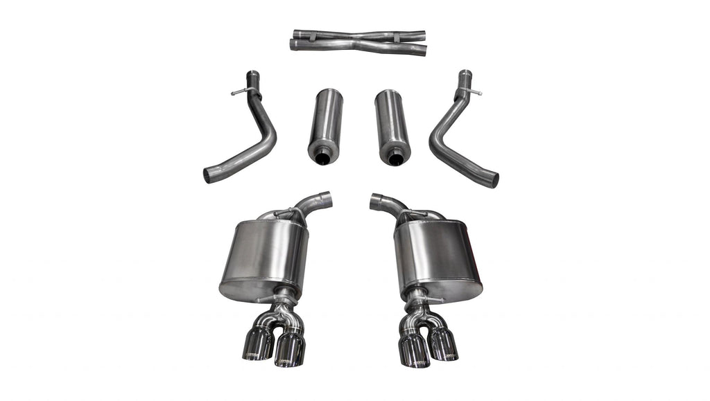 Corsa Performance 2.5 Inch Cat-Back Xtreme Dual Rear Exit Exhaust 3.5 Inch Polished Tips 15-16 Dodge Challenger R/T 5.7L V8 Stainless Steel (14985)