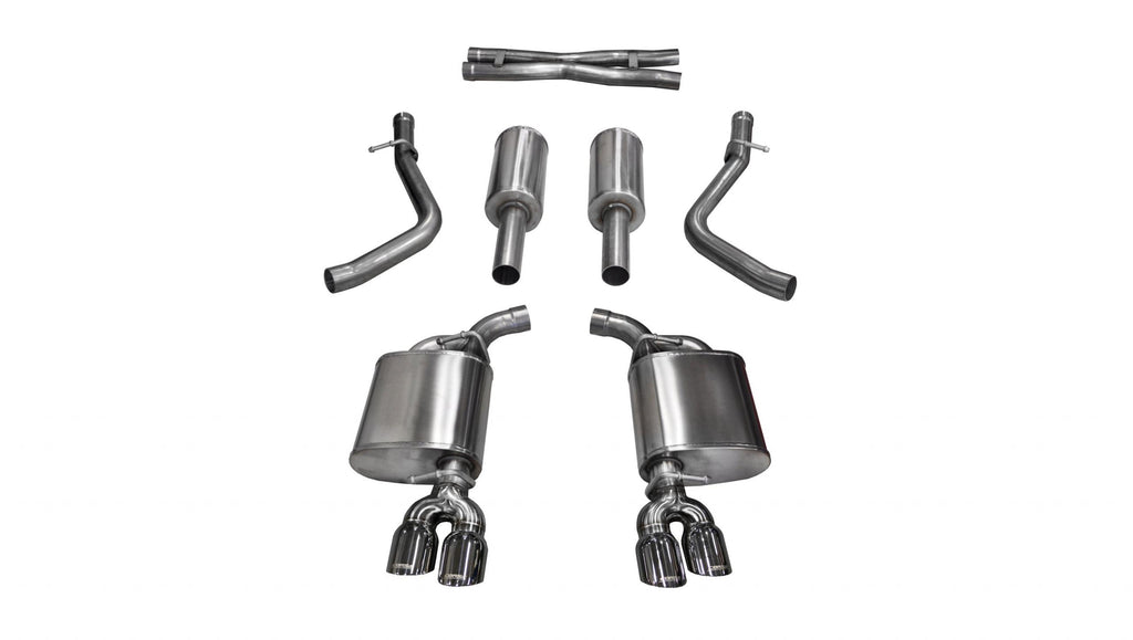 Corsa Performance 2.5 Inch Cat-Back Sport Dual Rear Exit Exhaust 3.5 Inch Polished Tips 15-16 Dodge Challenger R/T 5.7L V8 Stainless Steel (14986)
